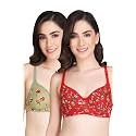 Flower Print Bra for Women - Made