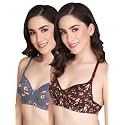 Flower Print Bra for Women - Made