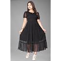 Flower Printed Georgette Maxi Dress for Beautiful Women
