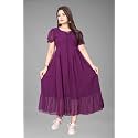 Flower Printed Georgette Maxi Dress for Beautiful Women