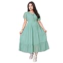 Flower Printed Georgette Maxi Dress for Beautiful Women