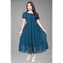 Flower Printed Georgette Maxi Dress for Beautiful Women