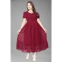 Flower Printed Georgette Maxi Dress for Beautiful Women