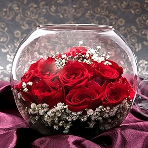 floweraura 20 red fresh live rose flowers in a glass vase gift39s for brother sister girlfriend boyfriend husband wife women day mother39s day anniversary valentine day same day delivery