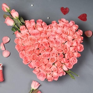 floweraura premium fresh live flower bouquet of 100 red roses in fa heart shape box gift for birthday  anniversary  love  home decor  fathers day gift for dad same day delivery