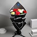 FlowerAura Premium Fresh Live Flower Bouquet of 10 Mix Carnations In Designer Paper Gift For Birthday | Anniversary | Love | Home Decor | Fathers Day Gift For Dad (Same Day Delivery)
