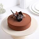 FlowerAura Delicious Silky Smooth Fresh 500 Grams Irresistible Belgian Chocolate Cake Gift's For Birthday, Anniversary, Valentine's Day, Mother's Day, Christmas, Wedding (Same Day Delivery)