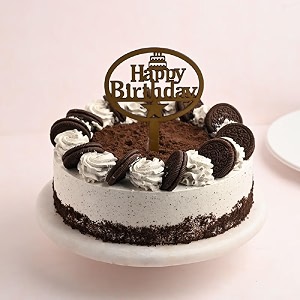 floweraura delicious silky smooth fresh chocolate oreo birthday cake with happy birthday topper gift39s for girlfriend boyfriend husband wife friends amp colleagues same day delivery3kg