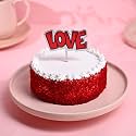 FlowerAura Delicious Silky Smooth Fresh Red Velvet Cake Valentine's Day Special Gift's For Girlfriend, Boyfriend, Husband & Wife (0.5Kg) (Same Day Delivery)