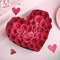 FlowerAura Valentine's Day Special Bunch of Fresh Live 20 Red &amp; 15 Pink Roses Flowers Bouquet In Heart Shape Box Valentine's Day Gift For Girlfriend, Boyfriend, Husband &amp; Wife (Same Day Delivery)