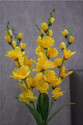 flowershub Artificial Gladiolus Flower Bunch Without Pot (Pack of 1) Yellow Gladiolus Artificial Flower