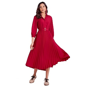flowervelly Dress for Womens Girls Pleated