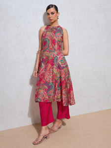 flowervelly Women Kurti Pyjama Set