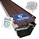 FlowGuard USA Made Professional DIY 5 Inch High Clearance 50-Year Gutter Cover System - Brown - Aluminum Gutter Guards - 510 Feet - by FlexxPoint