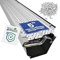 FlowGuard USA Made Professional DIY 5 Inch High Clearance 50-Year Gutter Cover System - White - Aluminum Gutter Guards - 102 Feet - by FlexxPoint