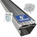 FlowGuard USA Made Professional DIY 6 Inch 50-Year Gutter Cover System - Matte - Aluminum Gutter Guards - 102 Feet - by FlexxPoint