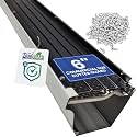 FlowGuard USA Made Professional DIY 6 Inch 50-Year Gutter Cover System - Thermal Thaw Black - Aluminum Gutter Guards - 102 Feet - by FlexxPoint