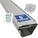 FlowGuard USA Made Professional DIY 6 Inch 50-Year Gutter Cover System - White - Aluminum Gutter Guards - 102 Feet - by FlexxPoint