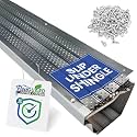 FlowGuard USA Made Slip Under Shingle Professional DIY Universal 5 Inch &amp; 6 Inch 50-Year Gutter Cover System - Matte - Aluminum Gutter Guards - 408 Feet - by FlexxPoint
