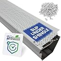 FlowGuard USA Made Slip Under Shingle Professional DIY Universal 5 Inch &amp; 6 Inch 50-Year Gutter Cover System - White - Aluminum Gutter Guards - 102 Feet - by FlexxPoint