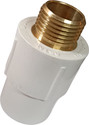 Flowingo 1/2 Inch MTA Brass UPVC | Male Thread Adapter | Pack of 4 2-Way Coupling Pipe Joint (Pack of 4)