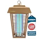 Flowtron Bug Zapper, 1.5 Acre Outdoor, Two 40W UV Bulb, 5600V Zap, Tan