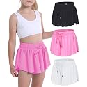 Flowy Shorts for Teen Girls Athletic Running Youth Butterfly Shorts