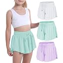 Flowy Shorts for Teen Girls Athletic Running Youth Butterfly Shorts