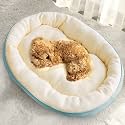 Fluffy's Polyester Bed for Dogs &amp; Cats, Durable Warm, Washable Sleeping Puppy, Soft Calming for Indoor,Outdoor (Sky Blue, XXL)