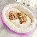 Fluffy's Polyester, Polypropylene, Cotton, Dog Bed For Dogs &amp; Cats, Durable Warm Dog Bed, Washable Sleeping Puppy Bed For Indoor,Outdoor (Pink, Xxxl)