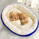 Fluffy's Polyester Dog &amp; Cat Bed, Durable Warm &amp; Washable, Soft Calming for Indoor &amp; Outdoor (Royal Blue, XXL)