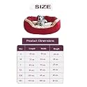 Fluffy's Luxurious Reversible Polyester Filled Soft Dual Colour Dog/Cat Bed (Red, XXXL)