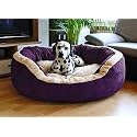 Fluffy's Luxurious Reversible Polyester Filled Soft Dual Colour Dog/Cat Bed (Purple, XXXL)