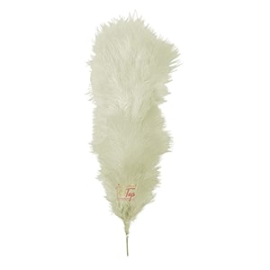 fluffy natural dyed feather kalgi kalangi stick for craft 7-8 inch off white pack of 20 pcs