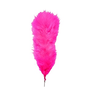 fluffy natural dyed feather kalgi kalangi stick for craft 7-8 inch florescent pink pack of 10 pcs