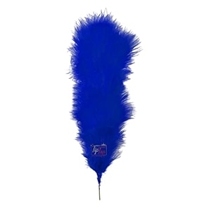 fluffy natural dyed feather kalgi kalangi stick for craft 7-8 inch blue pack of 10 pcs
