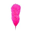 Fluffy Natural Dyed Feather Kalgi Kalangi Stick for Craft (7-8 Inch) (Florescent Pink, Pack of 20 Pcs)
