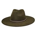FLUFFY SENSE. Big Wide Brim Fedora Hat for Women - Nashville Outfits Western Hats Women's Felt Panama Rancher Hat