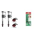 Fluidmaster K-400A-5004 Universal Toilet Fill Valve and 2 in. Toilet Flapper Repair Kit &amp; 641 PERFECT FIT Universal Toilet Tank Flush Lever In Chrome, Metal Toilet Handle With Adjustable Arm