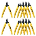 Flush Cutters 10 Pack, 5 Inch Micro Flush Cut Pliers