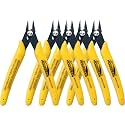 5 Pack Flush Wire Cutters Snips, 5 Inch Micro Flush Cutting Pliers