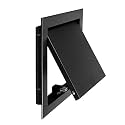 Flush Mount Plumbing Access Panel for Drywall - Sizes 6x6, 10x10, 12x12, 12x24, 14x14, 18x18, 18x30, 24x24 - Metal Ceiling Hatch with Click Open/Close Mechanism for Easy Access(18x22in/46x56cm,Black)