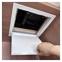 Flush Mount Plumbing Access Panel for Drywall - Sizes 6x6, 10x10, 12x12, 12x24, 14x14, 18x18, 18x30, 24x24 - Metal Ceiling Hatch with Click Open/Close Mechanism for Easy Access(18x18in/46x46cm,White)
