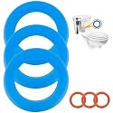 Flush Valve Seal for American Standard & Eljer Toilets, Upgraded Silicone Material 7301111-0070A American Standard Toilet Parts Replacement with O Rings for Champion 4 and Eljer Titan 4, 3Pcs