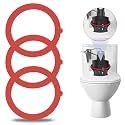 Flush Valve Seal for Kohler, Canister Flush Valve Toilet Tank Gasket Replacement Parts Compatible Kohler K-GP1059291 K-4436, Upgraded Silicone Material Toilet Repair Kit Inside Tank, 3Pcs