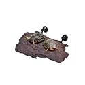 Turtle Floating Basking Platform Aquarium Turtle Decorations Artificial Bark Tortoise Climbing Platform with Suction Cups Resting Terrace for Terrapins (Turtle Floating Basking Platform)