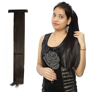 wrap around ponytail hair extension for girls and women 24 inchstraight ponytail extension 24 inch clip in hairpiece synthetic hair extensions for women sht4 brown