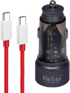 flusun india 45 w qualcomm 30 turbo car charger grey with usb cable