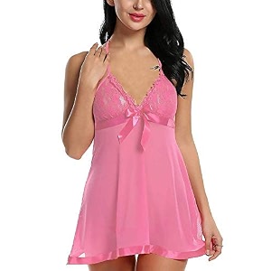 flute women39s polyester solid midi babydoll nightwear