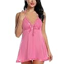 FLUTE Women's Polyester Solid Midi Babydoll Nightwear